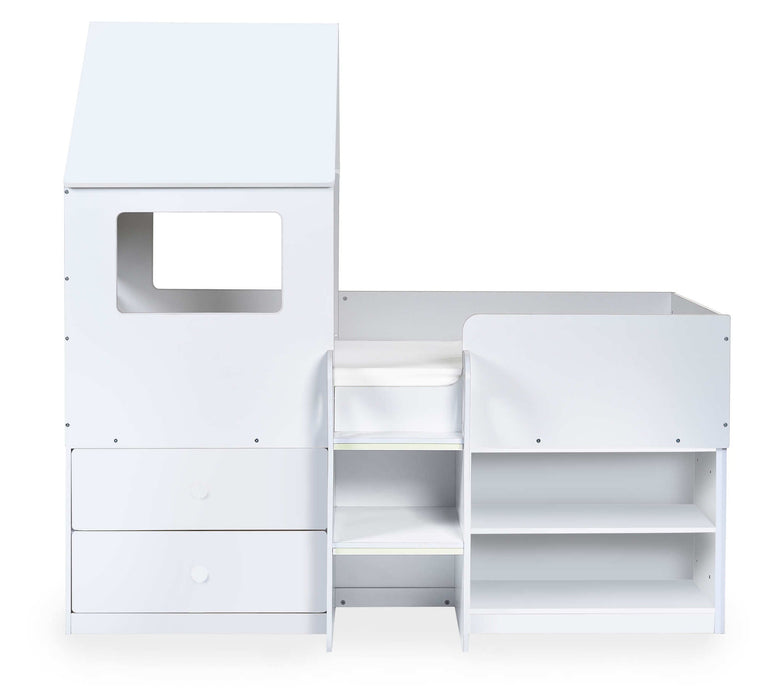 Oakham Mid Sleeper House Bed – All White - Luminex FurnitureMid SleepersORP001