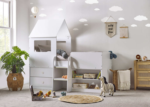 Oakham Mid Sleeper House Bed – All White - Luminex FurnitureMid SleepersORP001