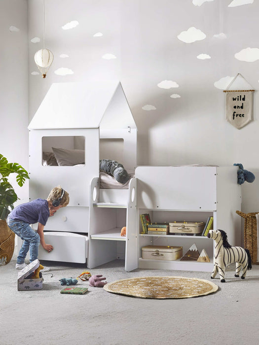 Oakham Mid Sleeper House Bed – All White - Luminex FurnitureMid SleepersORP001