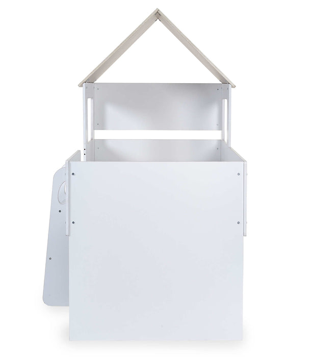 Oakham Mid Sleeper House Bed – Pale Wood & White - Luminex FurnitureMid SleepersORP002