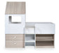 Oakham Mid Sleeper House Bed – Pale Wood & White - Luminex FurnitureMid SleepersORP002