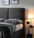 Oakland Contemporary Light Grey Fabric Bed - Luminex FurnitureBedOAKL46LGREY