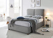 Oakland Contemporary Light Grey Fabric Bed - Luminex FurnitureBedOAKL46LGREY