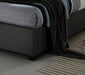 Oakland Contemporary Light Grey Fabric Bed - Luminex FurnitureBedOAKL46LGREY