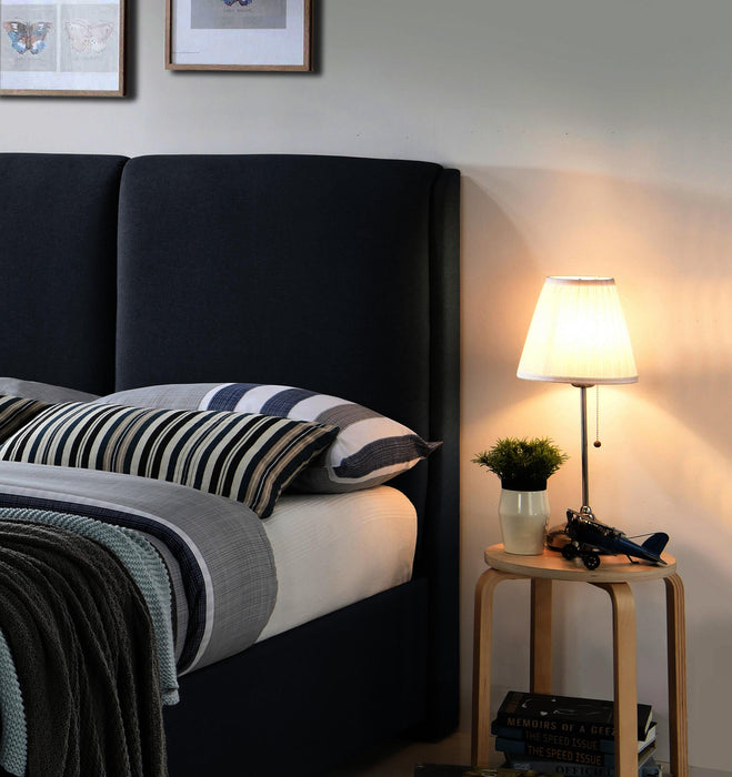 Oakland Dark Grey Fabric Bed - Luminex FurnitureBedOAKL46DGREY