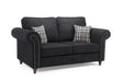 Olympia Charcoal 2 Seater Sofa – Classic Faux Suede - Luminex FurnitureSofasoakland_charcoal_2_seater
