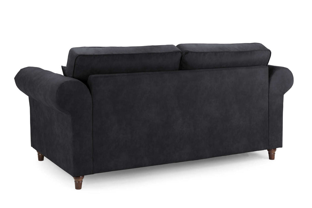 Olympia Charcoal 3+2 Sofa Set – Classic Faux Suede - Luminex FurnitureSofasoakland_charcoal_3+2+set