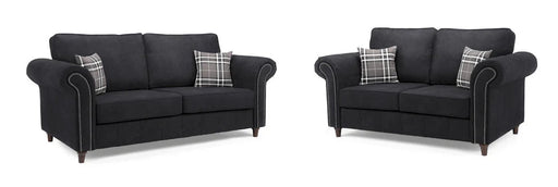 Olympia Charcoal 3+2 Sofa Set – Classic Faux Suede - Luminex FurnitureSofasoakland_charcoal_3+2+set