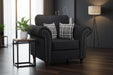 Olympia Charcoal Armchair – Classic Faux Suede Design - Luminex FurnitureOccasional Chairsoakland_charcoal_armchair