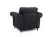 Olympia Charcoal Armchair – Classic Faux Suede Design - Luminex FurnitureOccasional Chairsoakland_charcoal_armchair