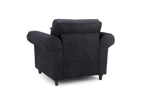 Olympia Charcoal Armchair – Classic Faux Suede Design - Luminex FurnitureOccasional Chairsoakland_charcoal_armchair