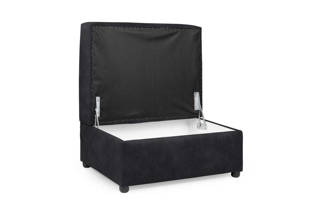 Olympia Charcoal Footstool with Storage – Faux Suede - Luminex FurnitureFootstooloakland_charcoal_footstool