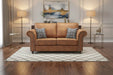 Olympia Tan 2 Seater Sofa – Classic Faux Suede - Luminex FurnitureSofasoakland_sofa_tan_2_seater