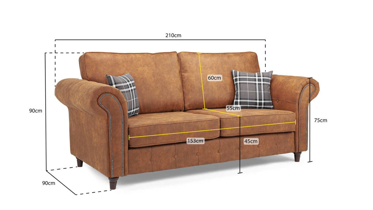 Olympia Tan 3+2 Sofa Set – Classic Faux Suede - Luminex FurnitureSofasoakland_sofa_tan_3_2_set