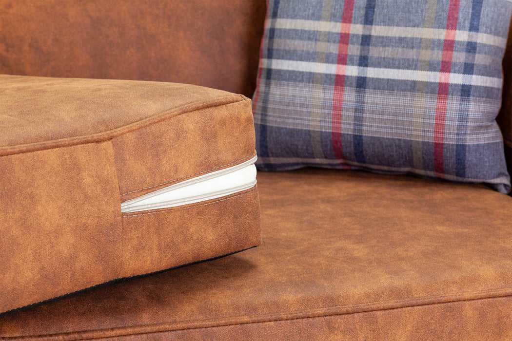 Olympia Tan 3+2 Sofa Set – Classic Faux Suede - Luminex FurnitureSofasoakland_sofa_tan_3_2_set