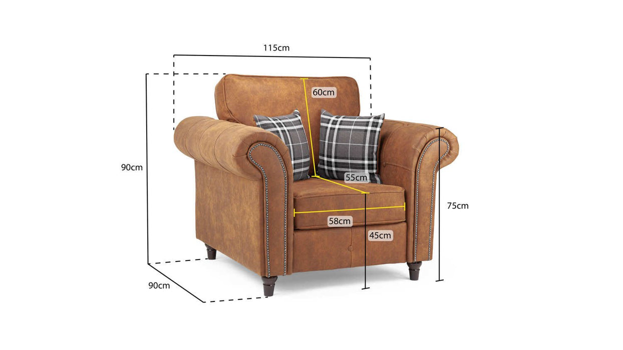 Olympia Tan Armchair – Classic Faux Suede Design - Luminex FurnitureOccasional Chairsoakland_sofa_tan_armchair