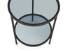 Ophelia Circular Lamp Table With Shelf - Smoked Glass - Luminex FurnitureLamp TableCHI023