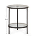 Ophelia Circular Lamp Table With Shelf - Smoked Glass - Luminex FurnitureLamp TableCHI023