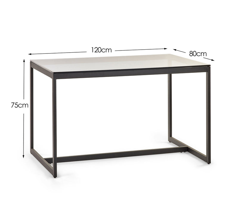 Ophelia Dining Table - Smoked Glass - Luminex FurnitureDining TableCHI015