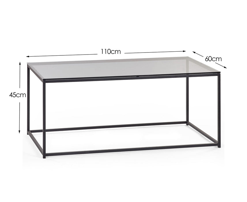 Ophelia Smoked Glass Coffee Table - Luminex FurnitureCoffee TableCHI012