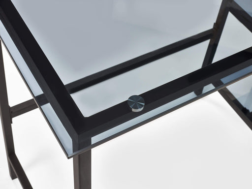 Ophelia Smoked Glass Desk – Modern Minimalist Design - Luminex FurnitureDeskCHI016