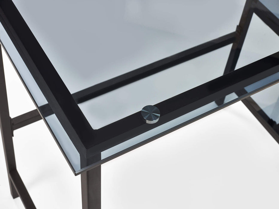 Ophelia Smoked Glass Desk – Modern Minimalist Design - Luminex FurnitureDeskCHI016