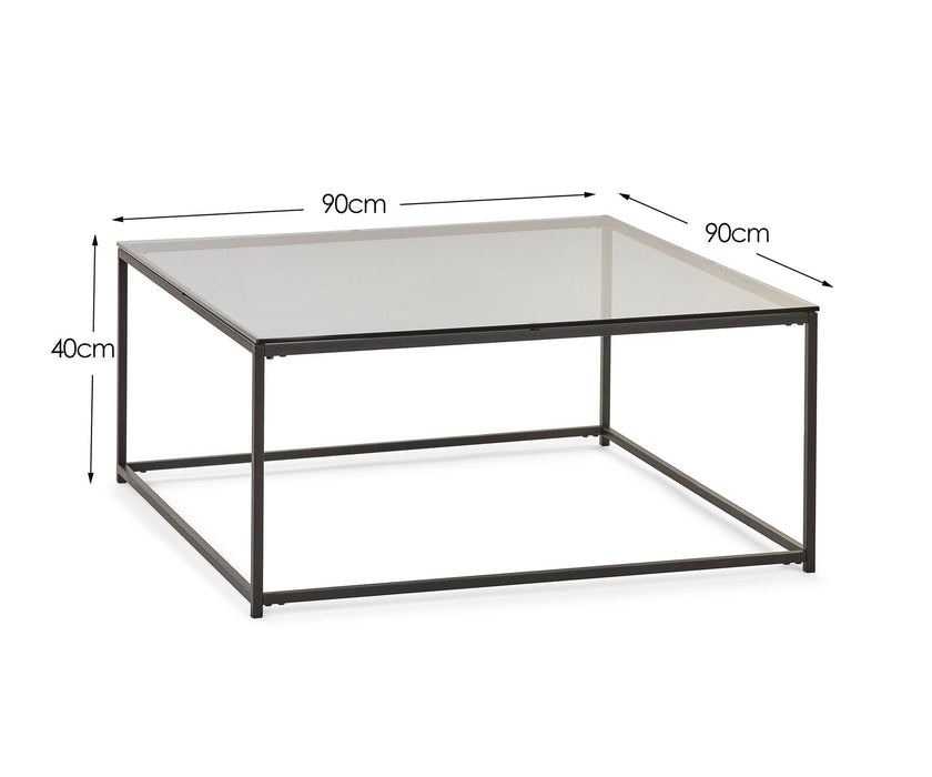 Ophelia Square Coffee Table Smoked Glass - Luminex FurnitureCoffee TableCHI020