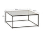 Ophelia Square Coffee Table Smoked Glass - Luminex FurnitureCoffee TableCHI020