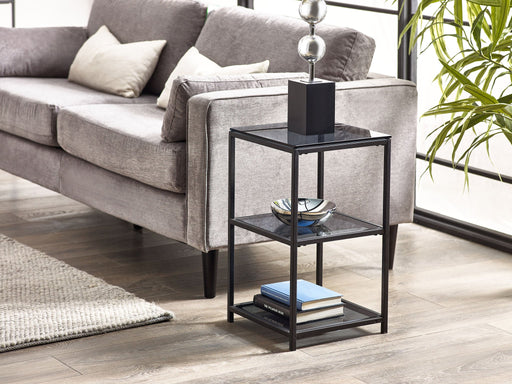 Ophelia Tall Narrow Side Table - Smoked Glass - Luminex FurnitureLamp TableCHI021