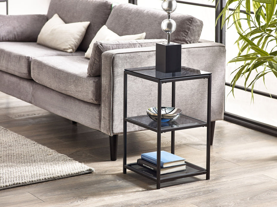 Ophelia Tall Narrow Side Table - Smoked Glass - Luminex FurnitureLamp TableCHI021
