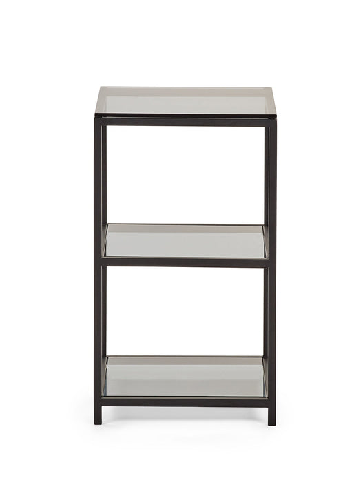 Ophelia Tall Narrow Side Table - Smoked Glass - Luminex FurnitureLamp TableCHI021