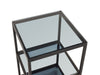 Ophelia Tall Narrow Side Table - Smoked Glass - Luminex FurnitureLamp TableCHI021