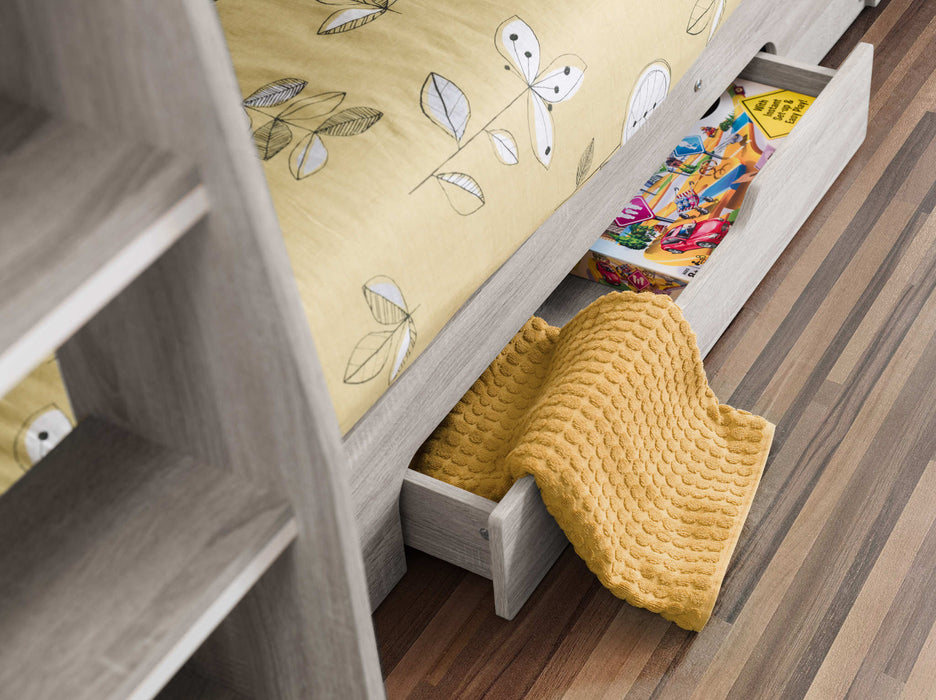 Orbit Bunk Bed with Storage – Grey Oak Kids’ Bunk - Luminex FurnitureBunk BedORI004