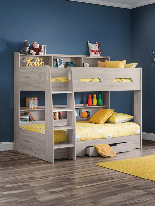 Orbit Bunk Bed with Storage – Grey Oak Kids’ Bunk - Luminex FurnitureBunk BedORI004