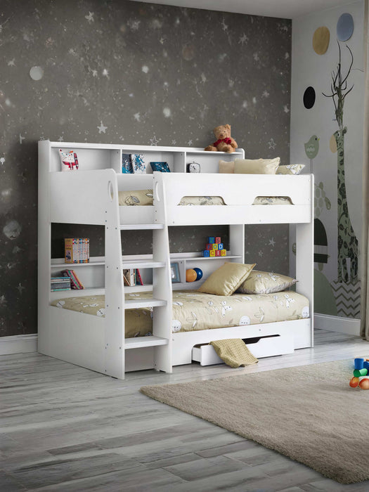 Orbit Bunk Bed with Storage – Pure White Kids’ Bunk - Luminex FurnitureBunk BedORI002