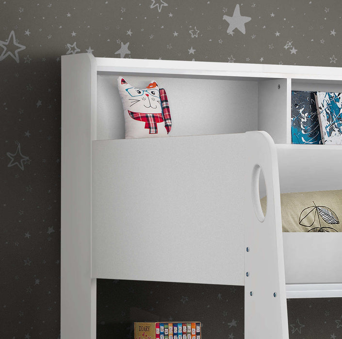Orbit Bunk Bed with Storage – Pure White Kids’ Bunk - Luminex FurnitureBunk BedORI002