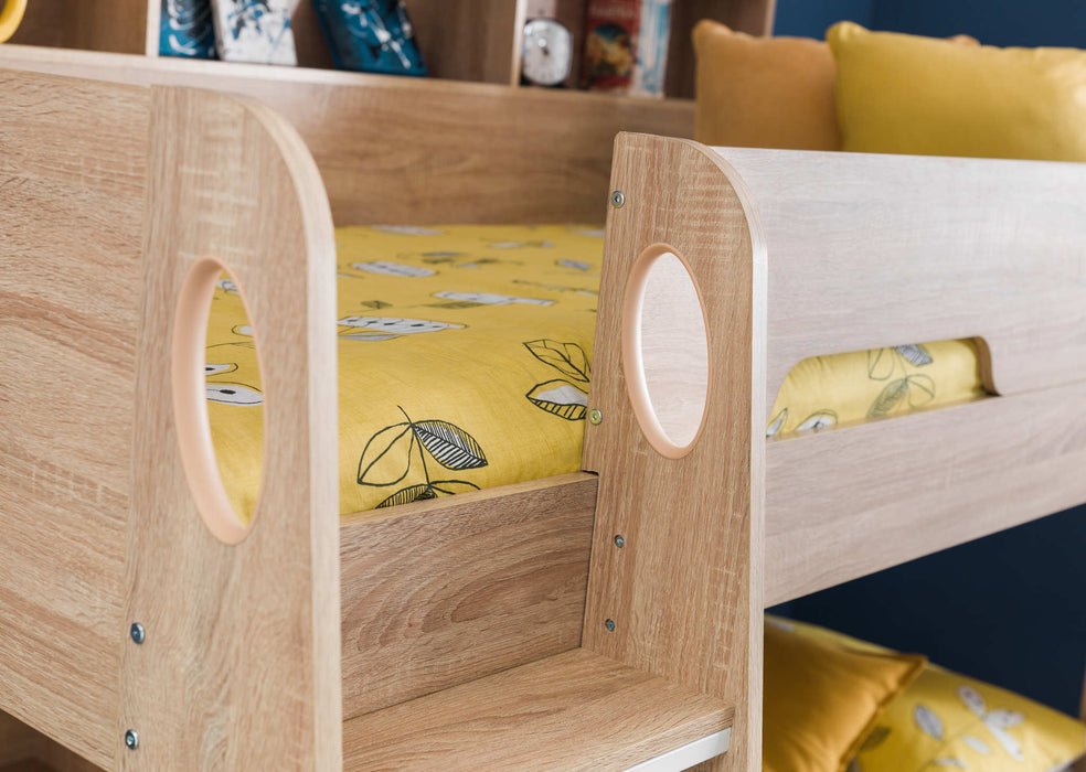Orbit Bunk Bed with Storage – Sonoma Oak - Luminex FurnitureBunk BedORI001