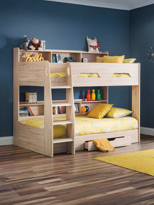 Orbit Bunk Bed with Storage – Sonoma Oak - Luminex FurnitureBunk BedORI001