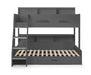 Orbit Triple Sleeper Bunk Bed with Storage – Anthracite - Luminex FurnitureBunk BedORI502