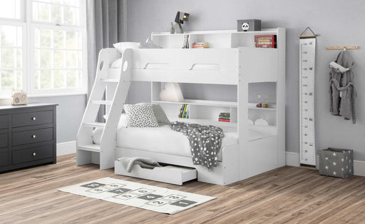Orbit Triple Sleeper Bunk Bed with Storage – White - Luminex FurnitureBunk BedORI501
