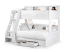 Orbit Triple Sleeper Bunk Bed with Storage – White - Luminex FurnitureBunk BedORI501