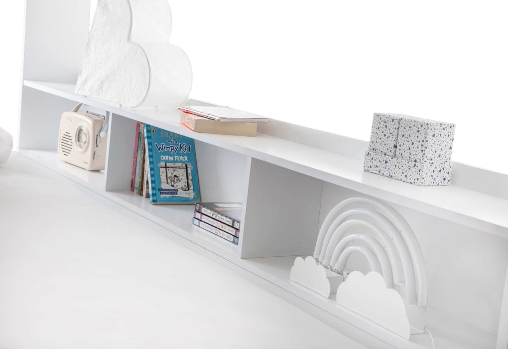Orbit Triple Sleeper Bunk Bed with Storage – White - Luminex FurnitureBunk BedORI501