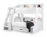 Orbit Triple Sleeper Bunk Bed with Storage – White - Luminex FurnitureBunk BedORI501