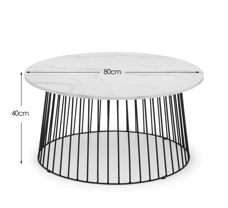 Orielle Marble - Top Coffee Table – Industrial Elegance - Luminex FurnitureCoffee TableBRO201