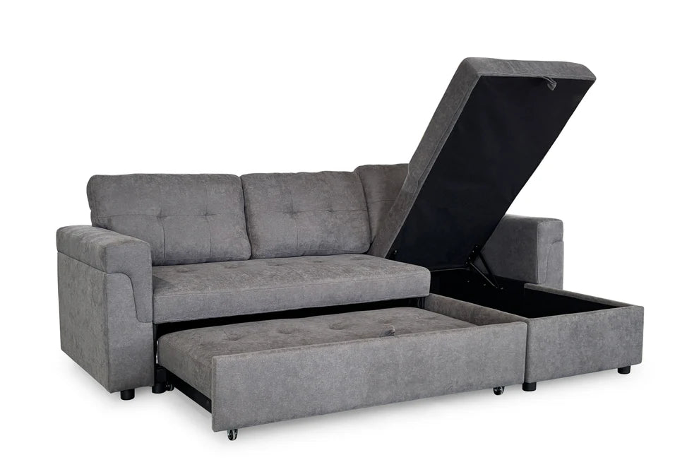 Orleans Grey Corner Sofa Bed with Storage – Universal Design - Luminex FurnitureSofasorla_sofabed_grey_universal_corner