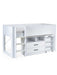 Ormsby Mid Sleeper Bed with Storage & Desk – All White - Luminex FurnitureMid SleepersOTI001