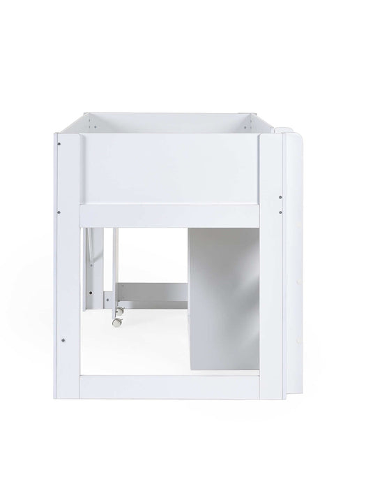 Ormsby Mid Sleeper Bed with Storage & Desk – All White - Luminex FurnitureMid SleepersOTI001