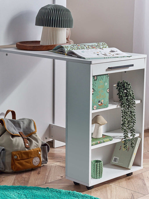 Ormsby Mid Sleeper Bed with Storage & Desk – All White - Luminex FurnitureMid SleepersOTI001
