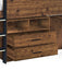Ormsby Mid Sleeper Bed with Storage & Desk – Urban Rustic & Black - Luminex FurnitureMid SleepersOTI002
