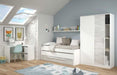 Orvella Arctic White & Oak Effect Sliding Door Wardrobe - Luminex FurnitureWardrobe3209